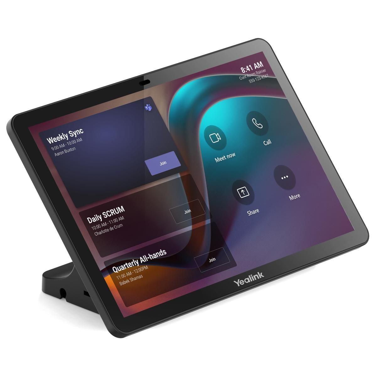 Yealink CTP25 10.1" 1280 x 800 IPS 802.11a, 802.11b, 802.11g, Wi-Fi 4 (802.11n), Wi-Fi 5 (802.11ac), Wi-Fi 6 (802.11ax) Noir Bluetooth