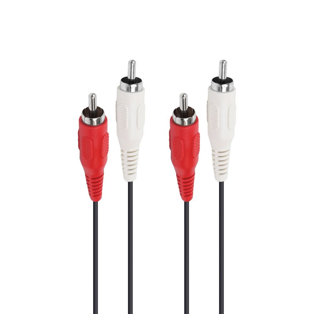 Câble et Connectique Accsup 2 RCA MALE 1,5M NOiR