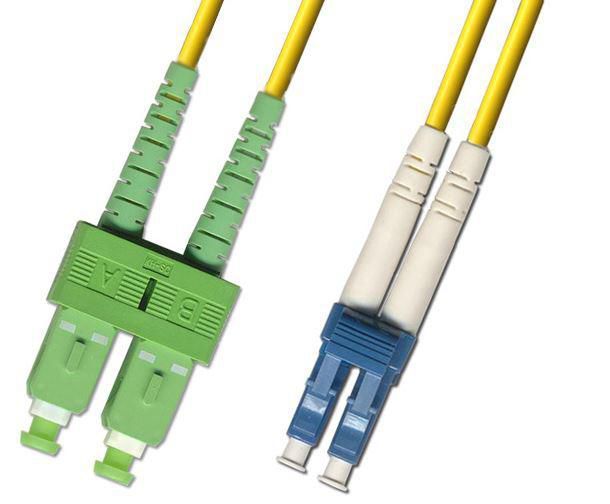 MicroConnect - SC/APC-LC/UPC 0.5m OS2 - Fibre Patch Câbles Duplex