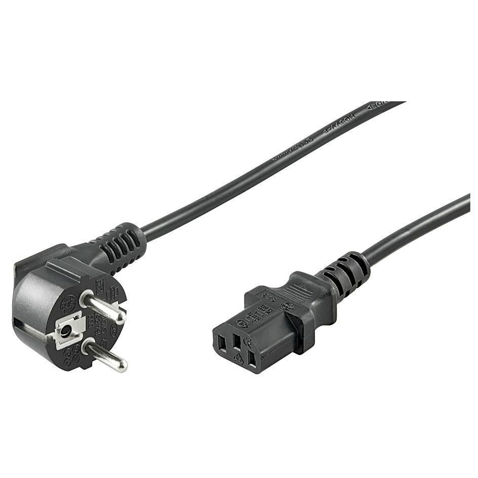 Microconnect PE010430 câble électrique Noir 3 m Prise d'alimentation type E+F Coupleur C13