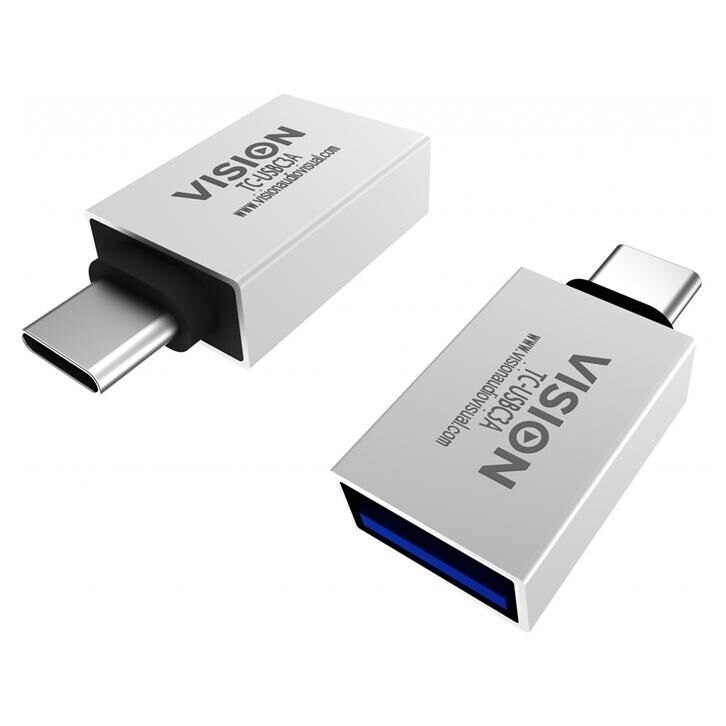 Vision - Adaptateur USB - USB-C (M) pour USB type A (F) - USB 3.1 Gen 2 - blanc