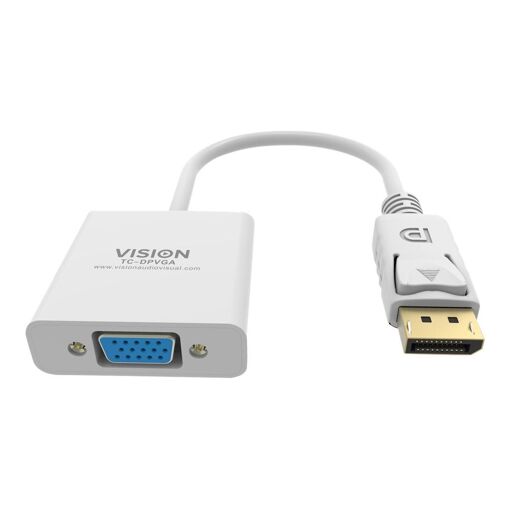 Convertisseur vidéo Vision - DisplayPort vers VGA - Blanc