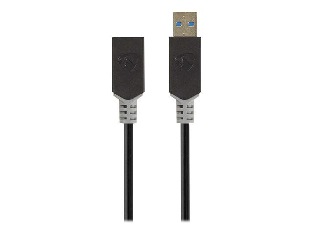 Nedis - Adaptateur USB - USB type A (F) pour USB-C (M) - USB 3.0 - 15 cm - rond - anthracite