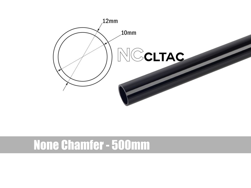 Bitspower Crystal Link Tube 12/10mm, Länge 500mm - Schwarz