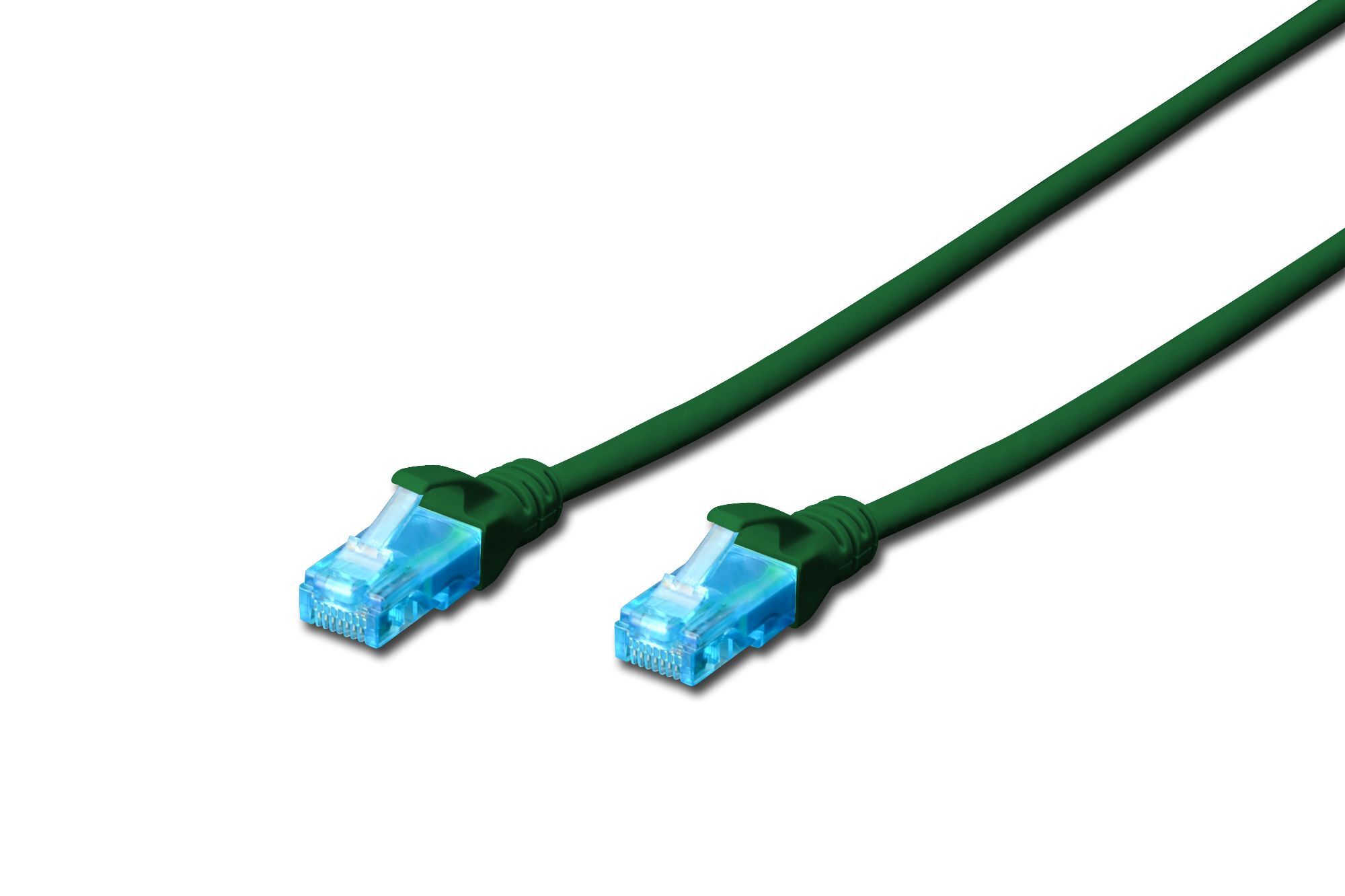 DIGITUS Câble patch RJ45 CAT 5e U-UTP PVC non blindé 4x2 awg 26/7  Vert 0,5 m