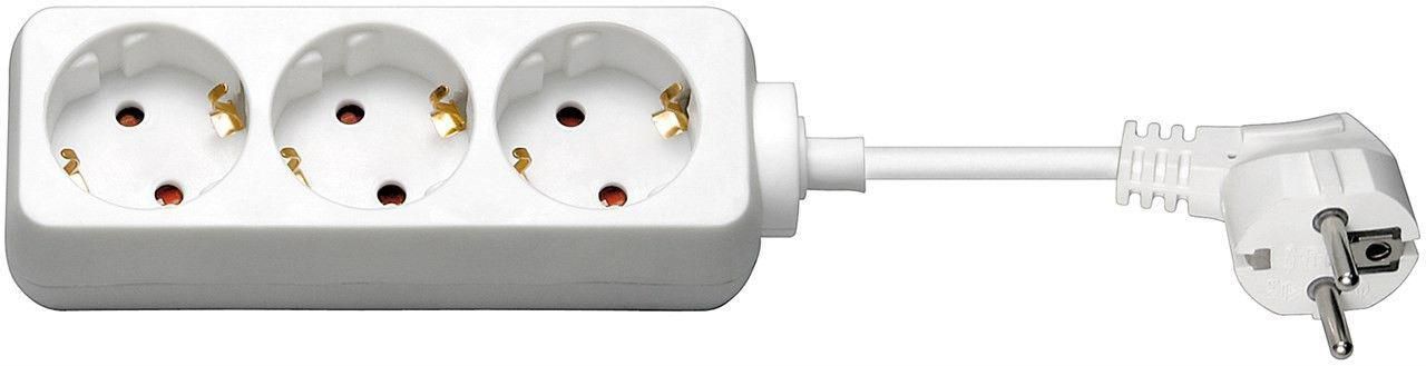 MicroConnect - 3-way Schuko Socket 5M White - Barres d'alimentation