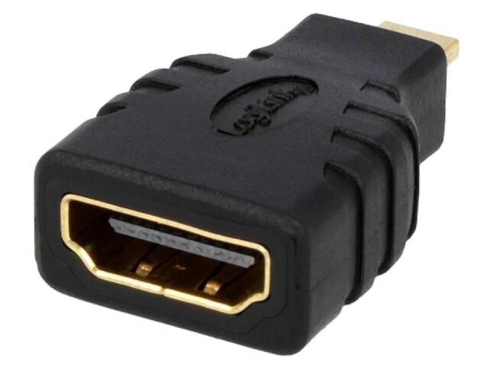 Adaptateur HDMI femelle micro HDMI prise male - Noir