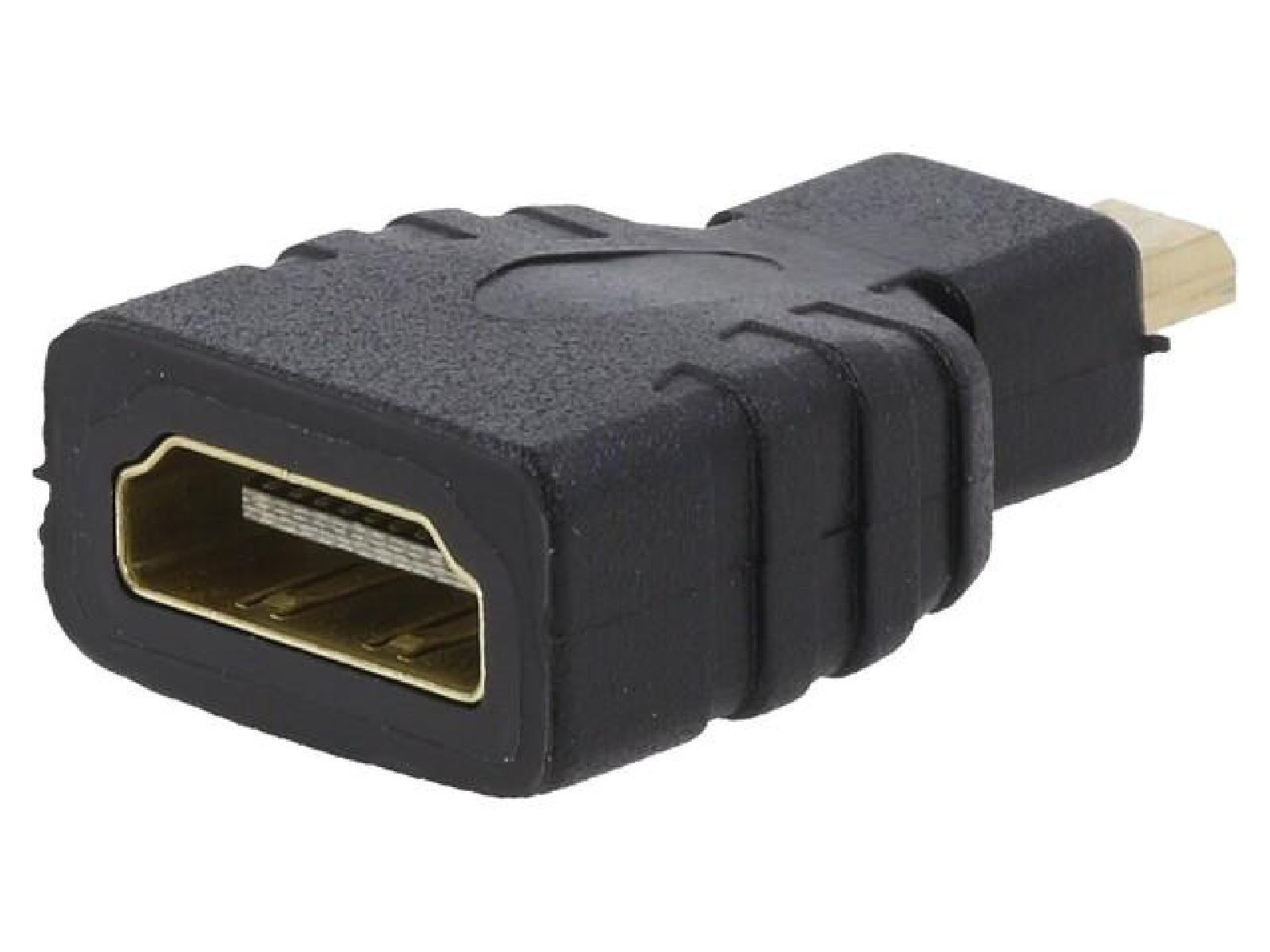 Adaptateur HDMI femelle vers micro HDMI male - Noir