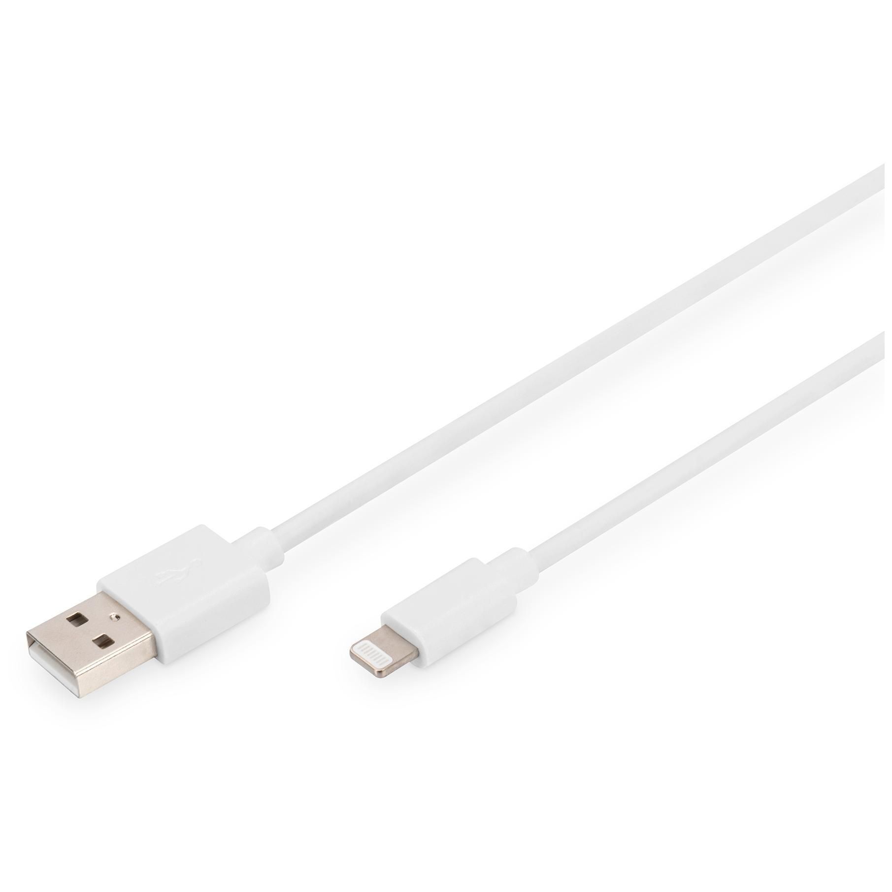 Digitus Câble de données/charge Lightning vers USB A, certifié MFI