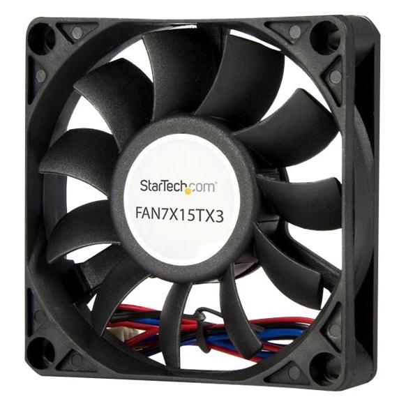 StarTech.com Ventilateur PC à Roulement à Billes - Alimentation TX3 - 70 mm - 1x Molex Fan TX3 Femelle - Ventilateur châssis - 70 mm - noir