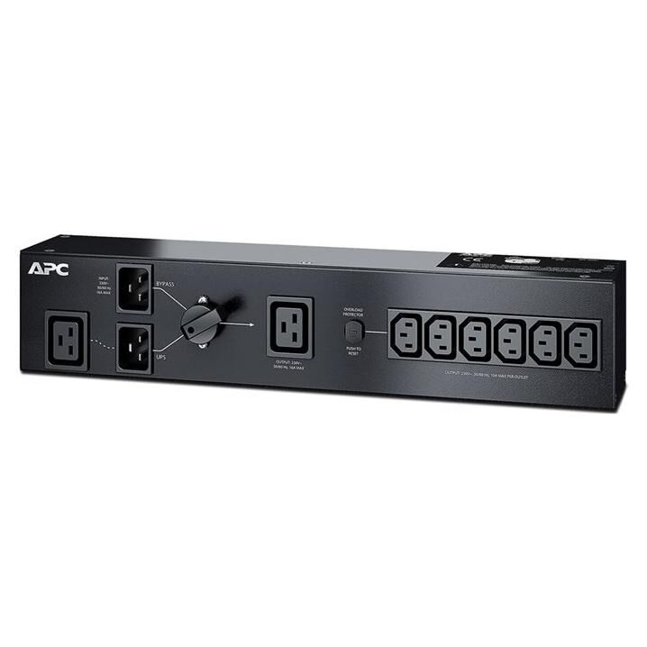 APC Panneau de contournement de service - Unité de distribution secteur (rack-montable) - CA 230 V - 3000 VA - entrée : IEC 60320 C20 - connecteurs de sortie : 8 - 2U - noir - pour P/N: SRTL2K2RM1UWC, SRTL3KRM1UIC, SRTL3KRM1UINC, SRTL3KRM1UWC...