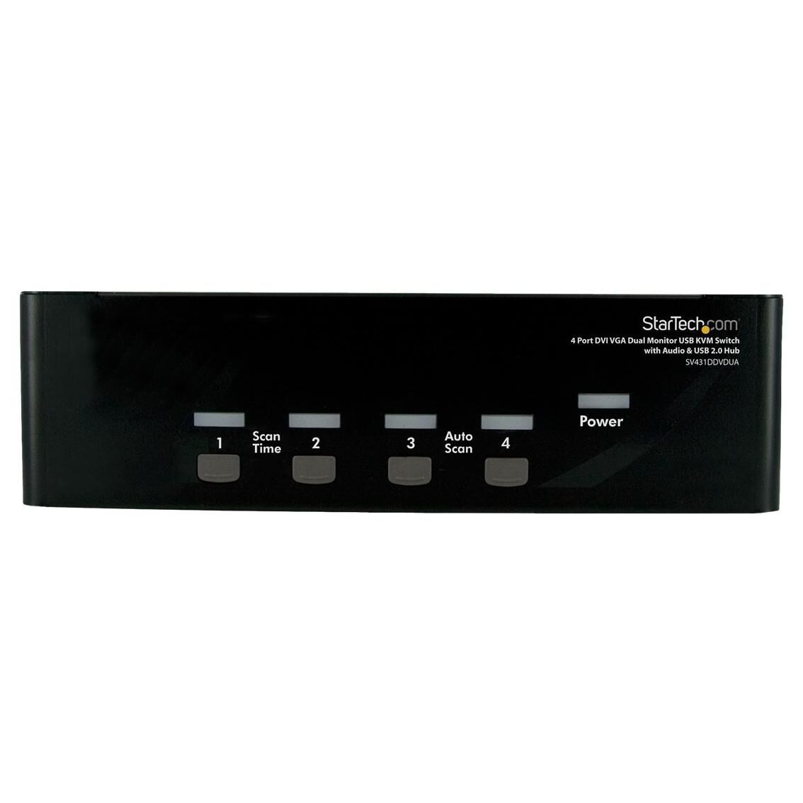 StarTech.com Commutateur KVM USB et double écran DVI / VGA à 4 ports avec audio et hub USB 2.0 - Switch écran clavier souris - Commutateur écran-clavier-souris/audio/USB - 4 x KVM / audio / USB - 1 utilisateur local - de bureau - pour P/N:...