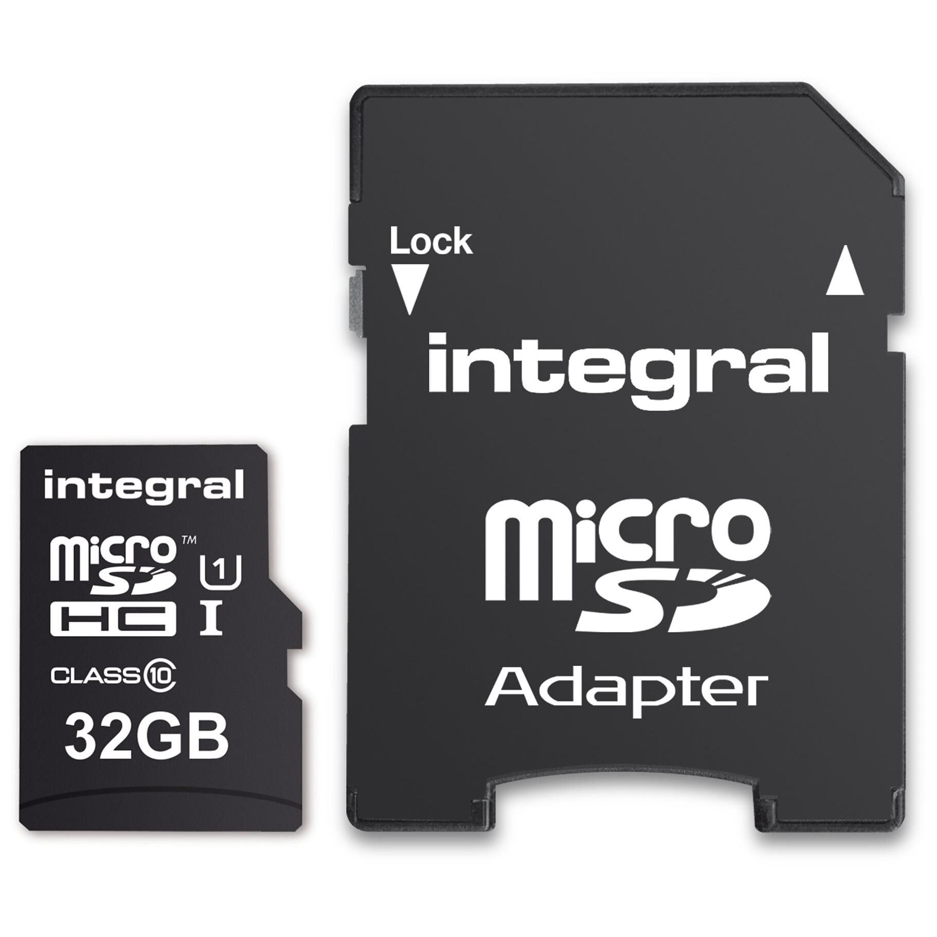 Integral Smartphone and Tablet - Carte mémoire flash (adaptateur microSDHC - SD inclus(e)) - 32 Go - Class 10 - microSDHC UHS-I