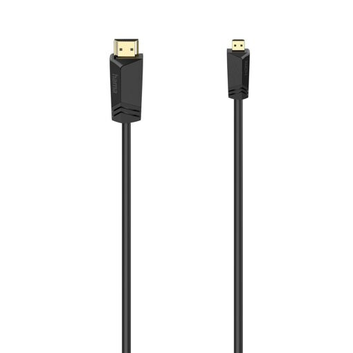 Cable HDMI Hama con Ethernet, 2m (conector tipo A a micro conector tipo D)