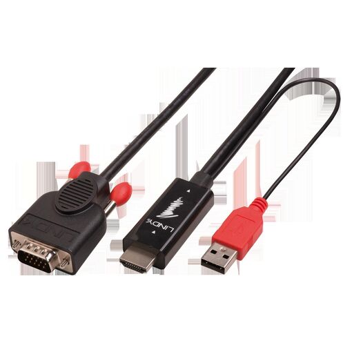 Câble adaptateur Lindy HDMI vers VGA, 3m