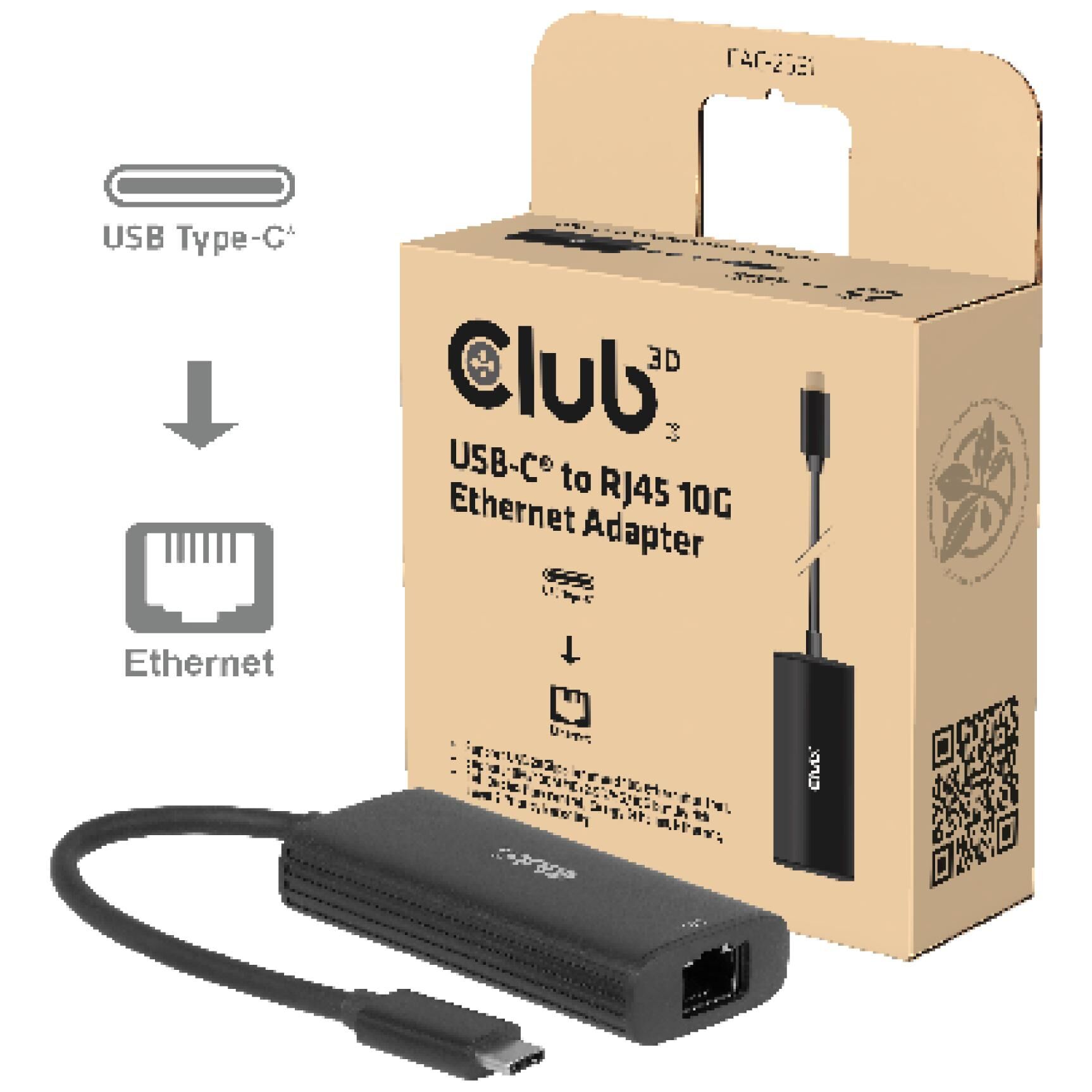 CLUB3D CAC-2531 station d'accueil Avec fil USB 3.2 Gen 1 (3.1 Gen 1) Type-C Noir