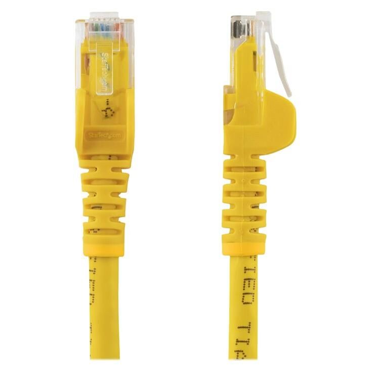 StarTech.com 50cm CAT6 Ethernet Cable, 10 Gigabit Snagless RJ45 650MHz 100W PoE Patch Cord, CAT 6 10GbE UTP Network Cable w/Strain Relief, Yellow, Wiring is UL Certified/TIA - Category 6 - 24AWG (N6PATC50CMYL) - Câble réseau - RJ-45 (M) pour...