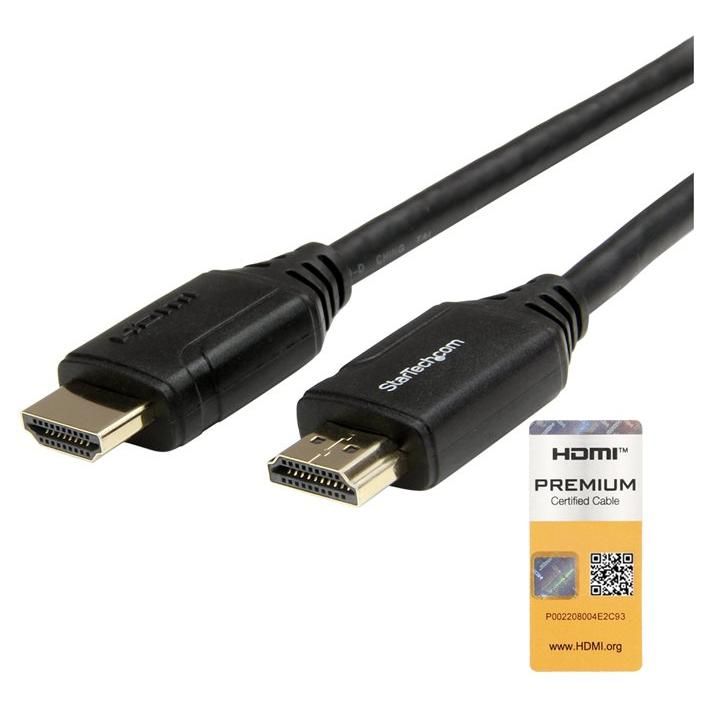 StarTech.com Câble HDMI grande vitesse haute qualité avec Ethernet de 1 m - Cordon HDMI vers HDMI - Câble HDMI 2.0 - 4K 60 Hz - Câble HDMI avec Ethernet - HDMI mâle pour HDMI mâle - 1 m - noir - pour P/N: EXTEND-HDMI-4K40C6P1, KITBXAVHDPEU...