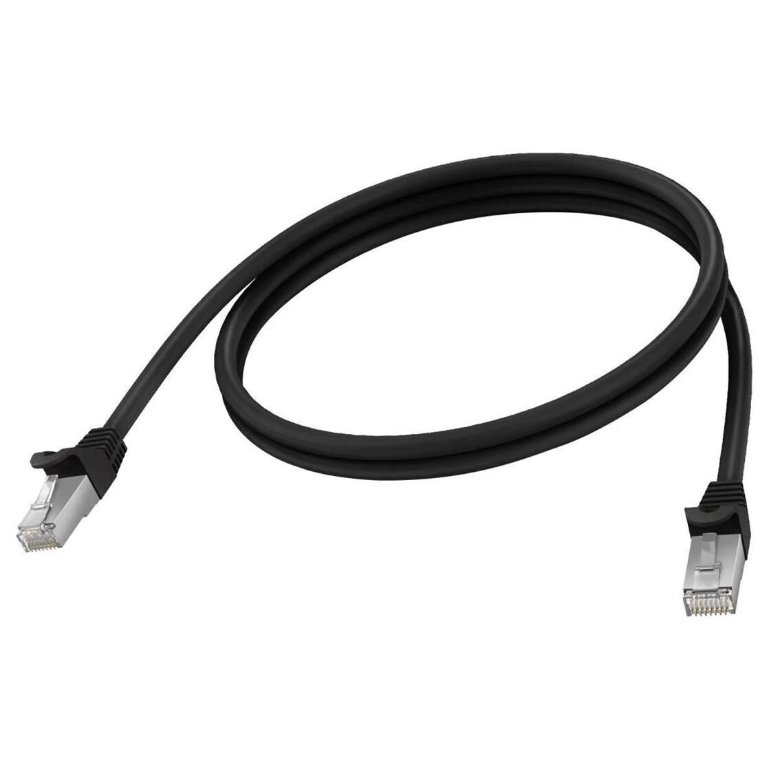 Vision - Câble réseau - RJ-45 (M) pour RJ-45 (M) - 1 m - 6.2 mm - STP - CAT 6a - moulé, sans crochet - noir