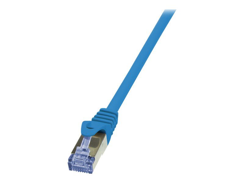 LogiLink PrimeLine - Cordon de raccordement - RJ-45 (M) pour RJ-45 (M) - SFTP, PiMF - CAT 6a - sans halogène, moulé, sans crochet - bleu