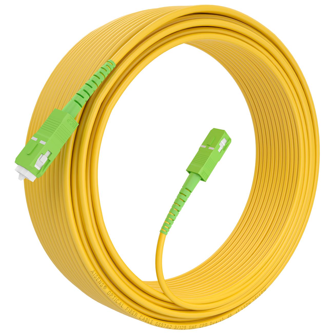 AISENS A152-0986 câble InfiniBand et à fibres optiques 20 m SC SMF Jaune