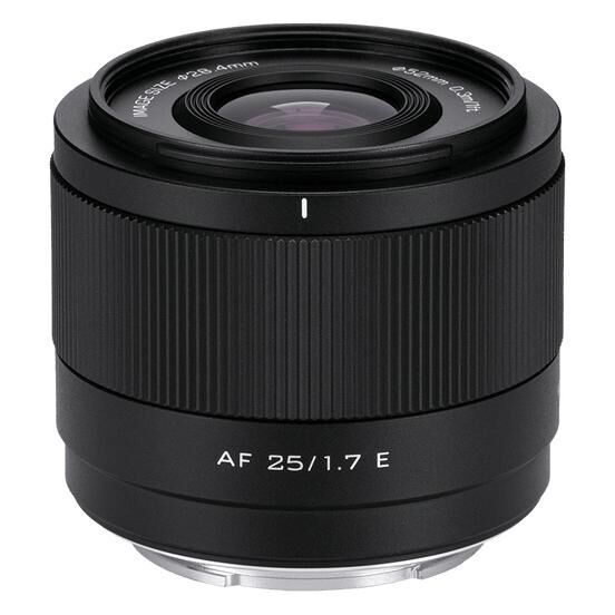 VILTROX AF 25 1.7 E lentille et filtre d'appareil photo Objectif de cinéma Objectif plein cadre Noir