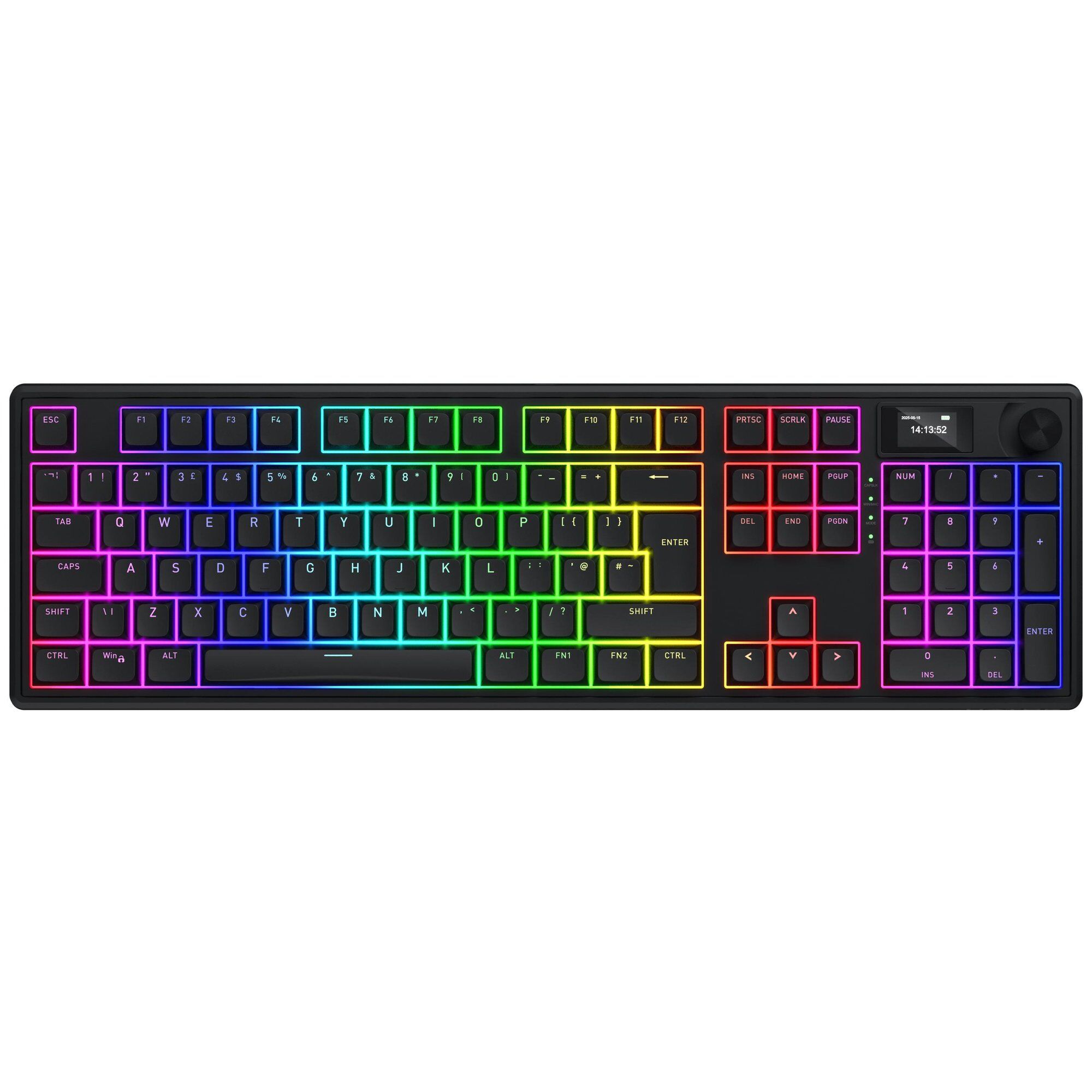 HATOR Skyfall 100 Pro Wireless clavier Gaming USB + RF Wireless + Bluetooth QWERTY Anglais Noir