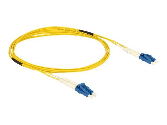 Delock - Câble réseau - mode unique LC (M) pour mode unique LC (M) - 2 m - fibre optique - 9 / 125 micromètres - OS2 - sans halogène - jaune