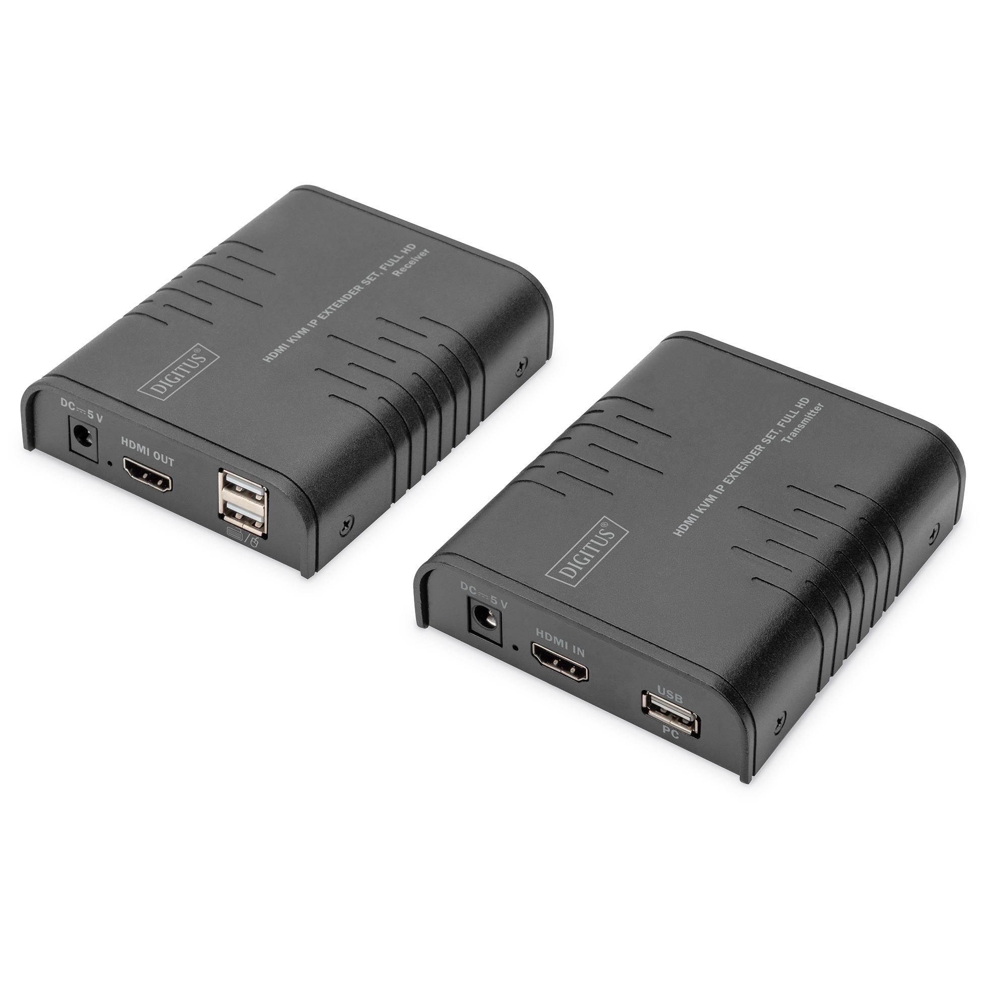 Digitus Kit d'extension KVM HDMI IP, Full HD