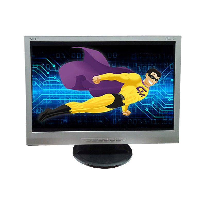 Ecran PC 22" NEC LCD22WV-BK TFT22W90PS LCD 1680x1050 TN 16/10 VGA