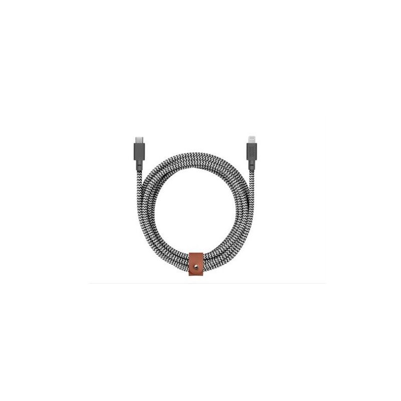 CÂBLE CEINTURE NATIVE UNION USB C VERS LIGHTNING ZEBRA 3M