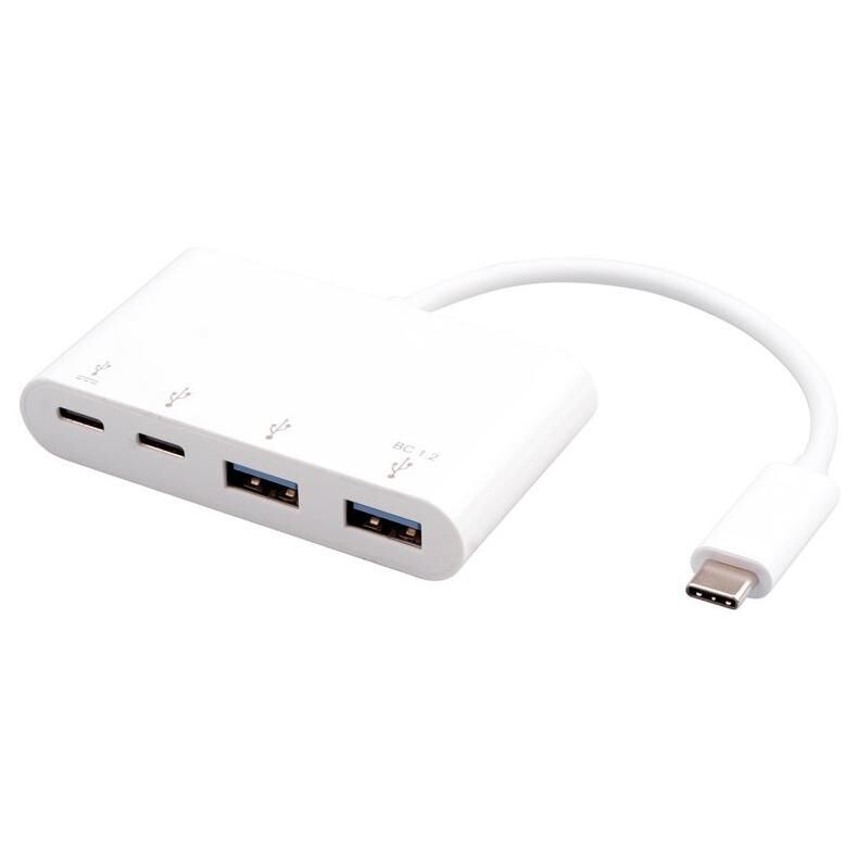 eSTUFF ES625002 hub & concentrateur USB 3.2 Gen 1 (3.1 Gen 1) Type-C 10000 Mbit/s Blanc