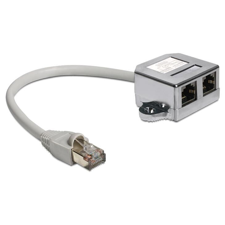 DeLOCK 65177 changeur de genre de câble RJ-45 2 x RJ-45 Gris