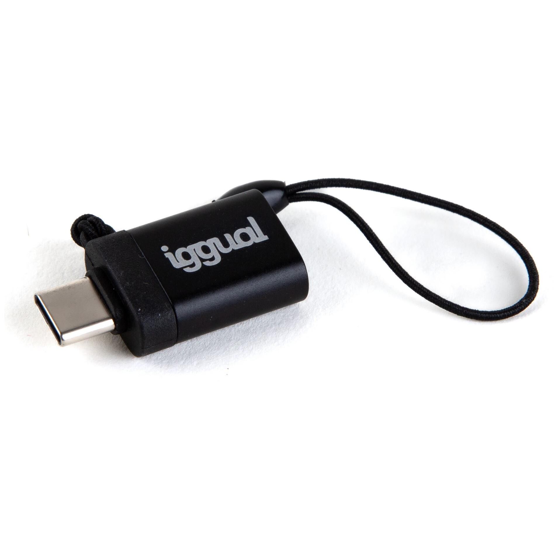 iggual IGG318409 changeur de genre de câble USB C USB-A 3.1 Noir