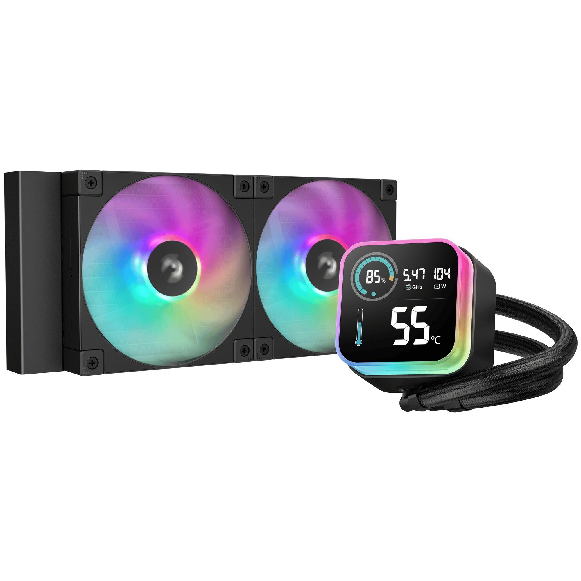 DeepCool LQ240 Processeur Kit de refroidissement du liquide 12 cm Noir