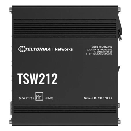 Teltonika TSW212 - Commutateur - Géré - 8 x 10/100/1000 + 2 x SFP - Montage sur rail DIN, montable en surface