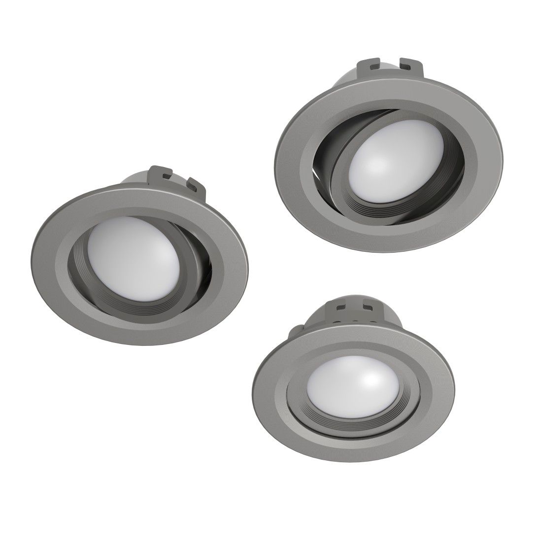 Spot encastrable LED WiFi, 5W, commande vocale/via appli, réglable, set de