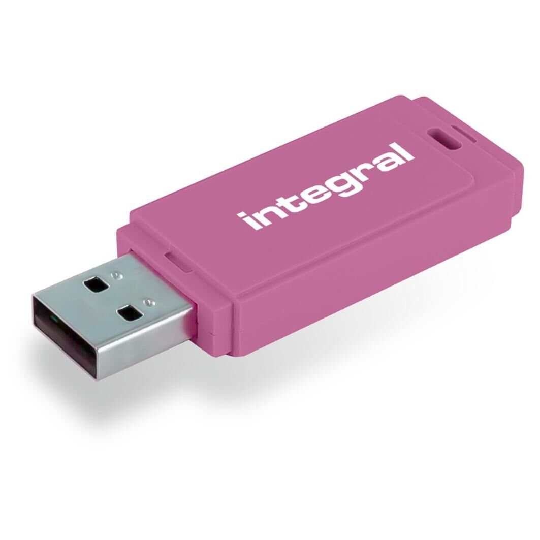 Integral Neon - Clé USB - 64 Go - USB 2.0 - rose