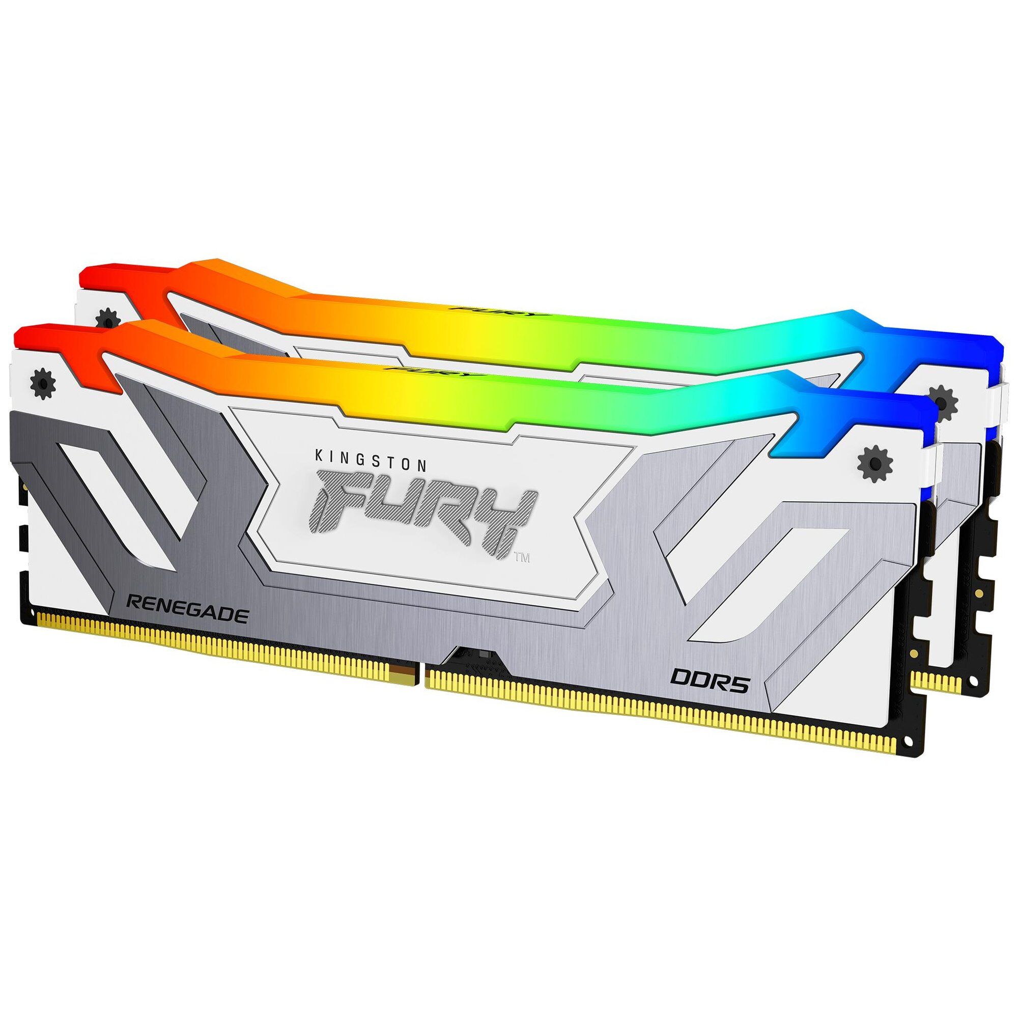 Kingston Technology FURY 48Go 8400MT/s DDR5 CL40 CUDIMM (Kit de 2) Renegade RGB Blanc XMP