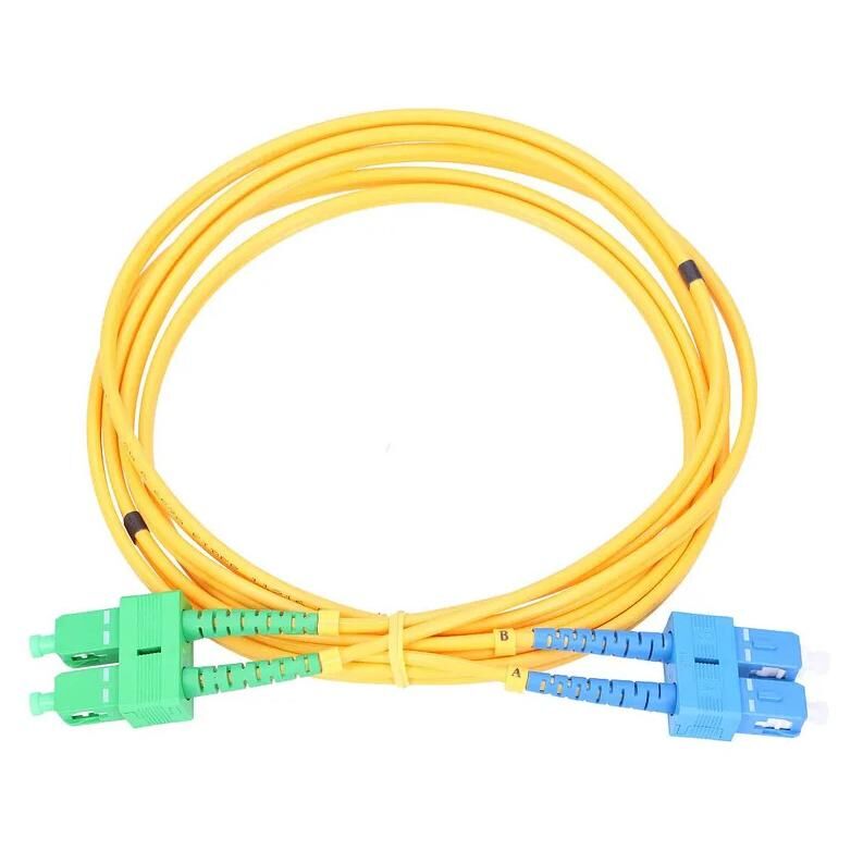Extralink Cordon de brassage SC/APC-SC/UPC Monomode, Duplex, G652D, 3 mm, 15 m