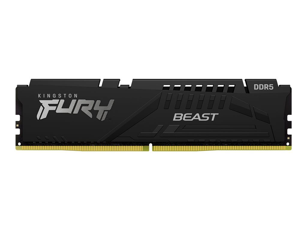 Kingston FURY Beast - DDR5 - module - 32 Go - DIMM 288 broches - 6400 MHz / PC5-51200 - CL32 - 1.4 V - mémoire sans tampon - on-die ECC - noir