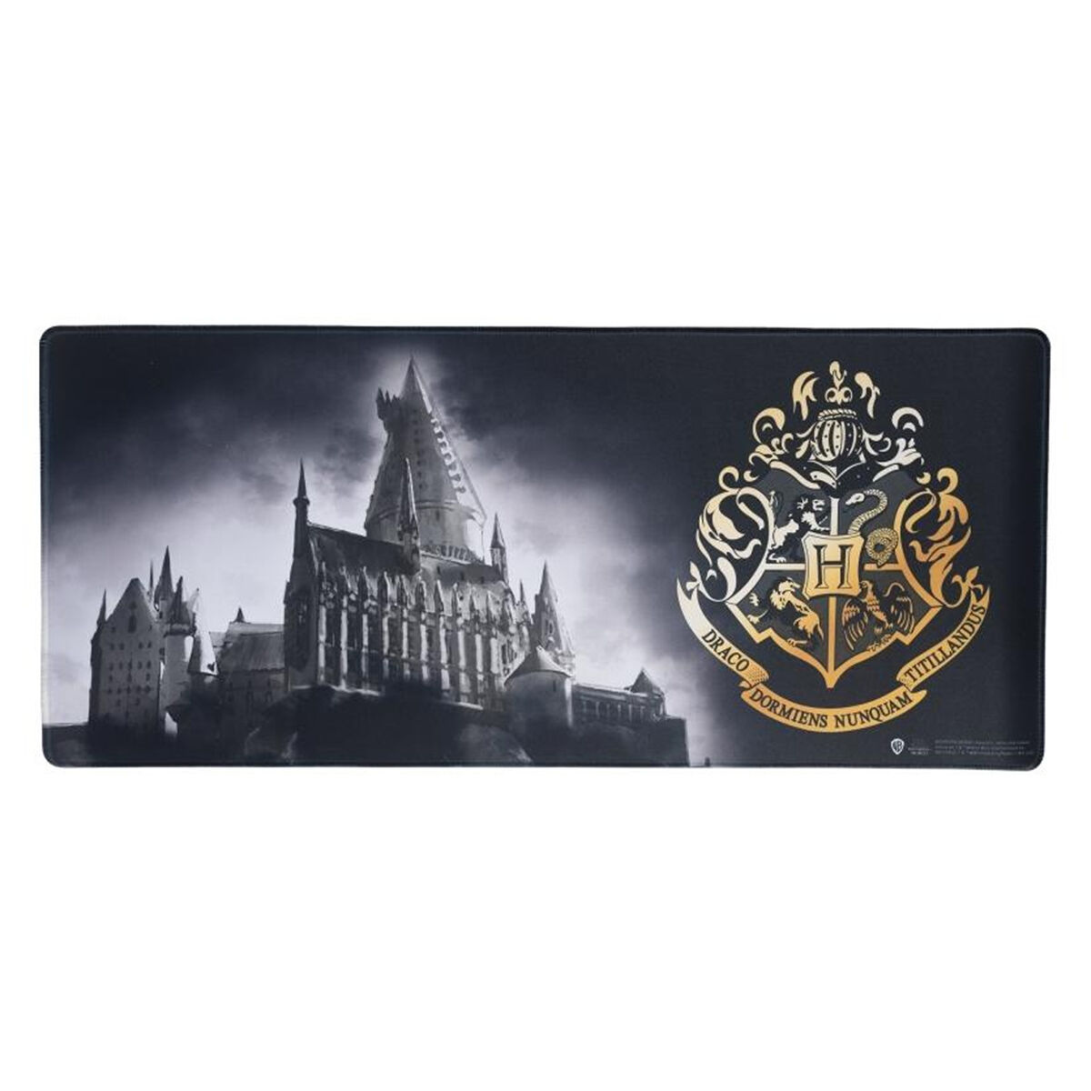 Tapis de Souris XXL 80x35cm Collection Hogwarts Antidérapant Harry Potter Noir