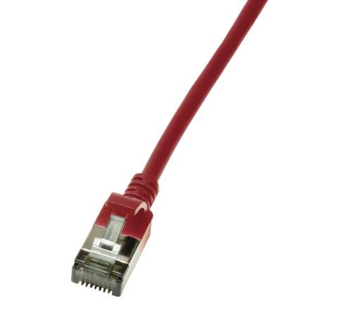 Logilink Slim U/ftp Câble De Réseau Rouge 0,5 M Cat6a U/ftp (stp)