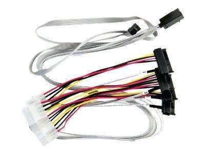 Microchip Adaptec - Câble interne SAS - avec bandes latérales - SAS 6Gbit/s - 4 voies - Disque dur SAS Mini 4x (SFF-8643) (M) pour alimentation interne 4 plots, SAS 29 broches internes (SFF-8482)...
