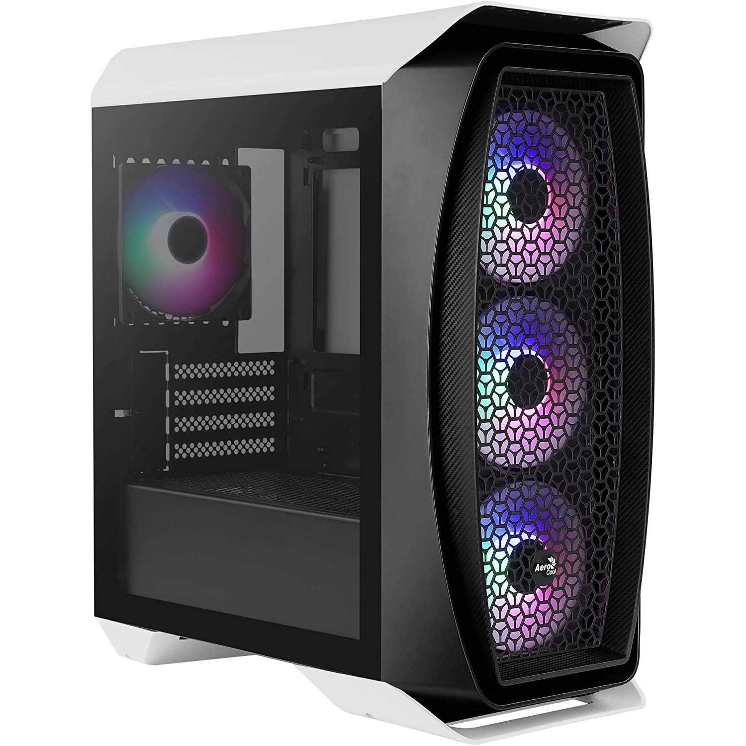 Boitier PC Mini Tour Micro ATX AeroCool Aero One Mini Frost RGB avec panneau vitré - Blanc/Noir