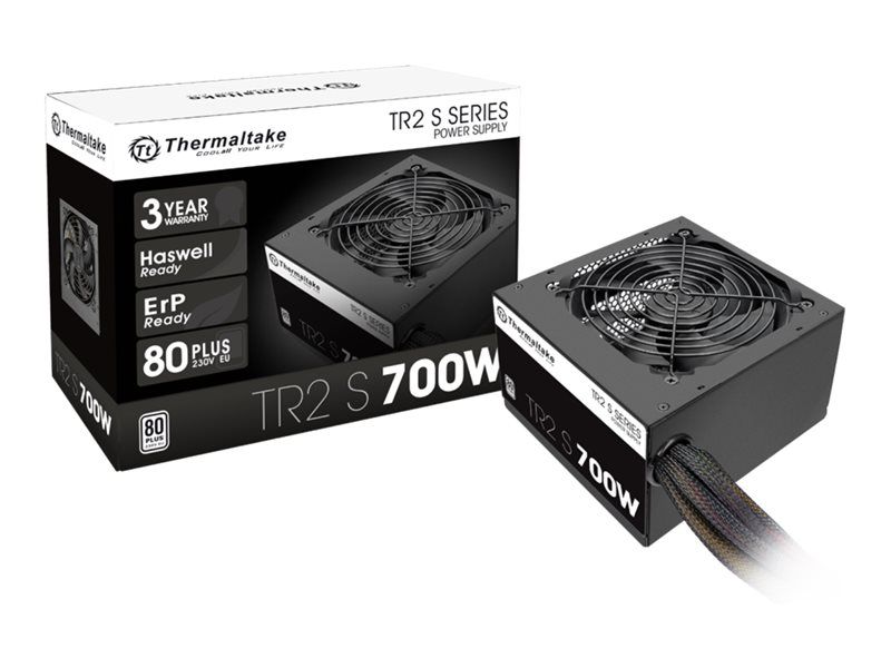 Thermaltake TR2 S 700W - Alimentation électrique (interne) - ATX12V 2.3/ EPS12V - 80 PLUS - CA 230 V - 700 Watt - PFC active - Europe - noir