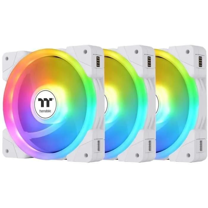 Thermaltake SWAFAN EX12 ARGB Sync PC Cooling Fan White TT Premium Edition - Ventilateur de boîtier - Blanc