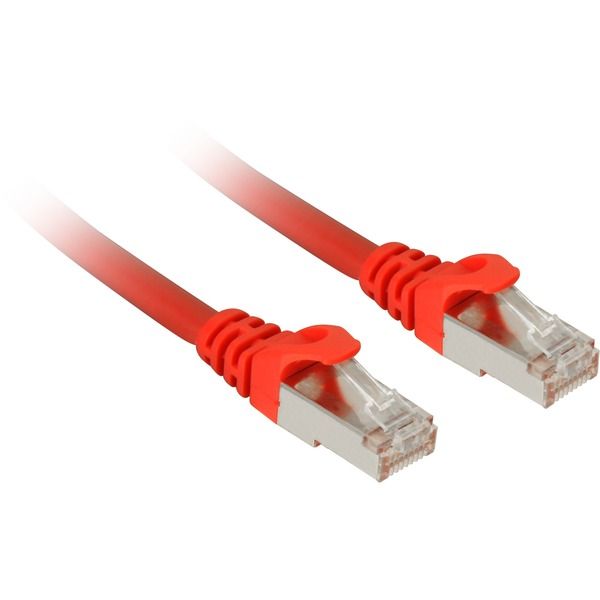 Sharkoon Câble de raccordement SFTP, RJ-45 Cat.7a (Rouge, 7,5 mètres, Câble brut)