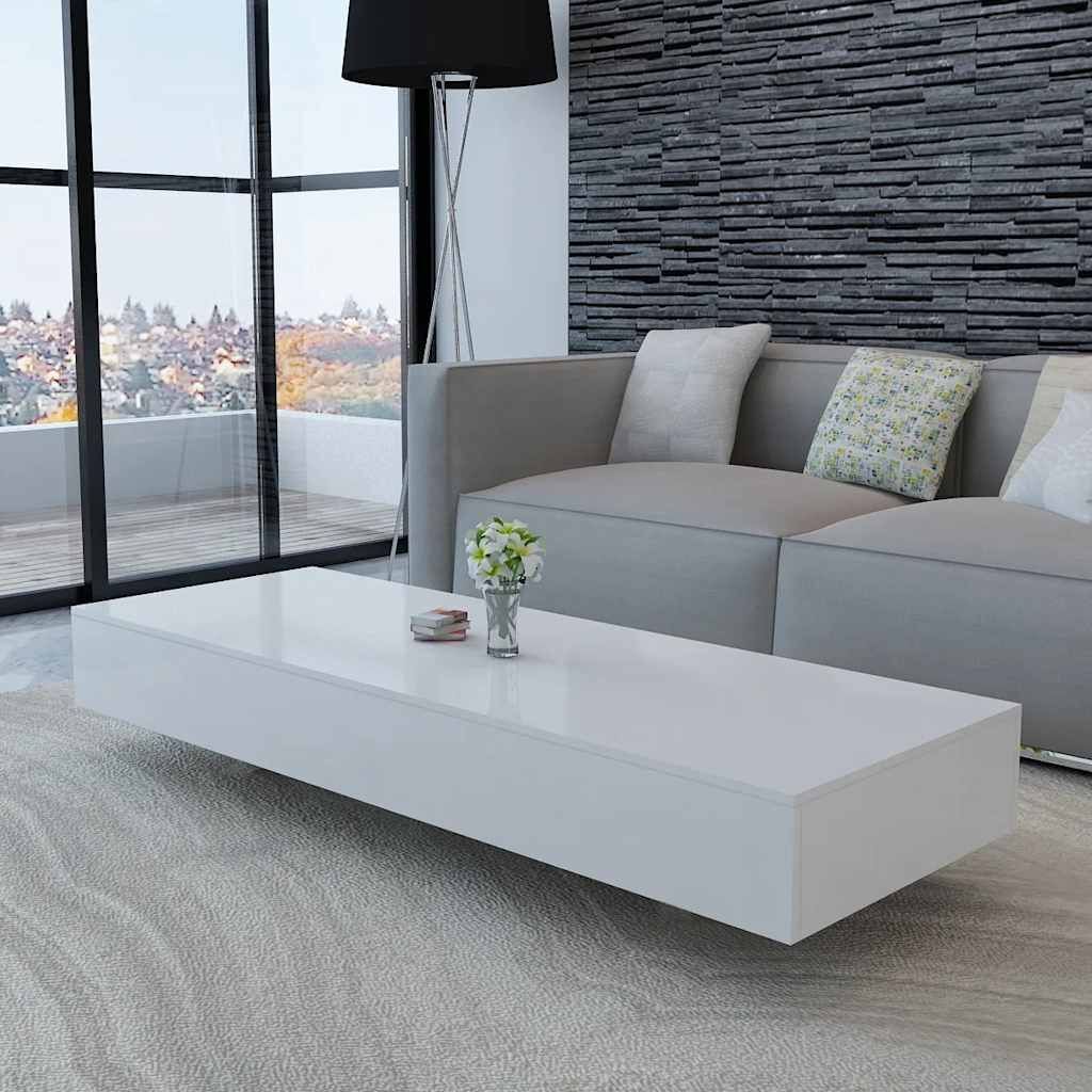 vidaXL Support de moniteur Blanc 100x27x15 cm Bois de pin solide