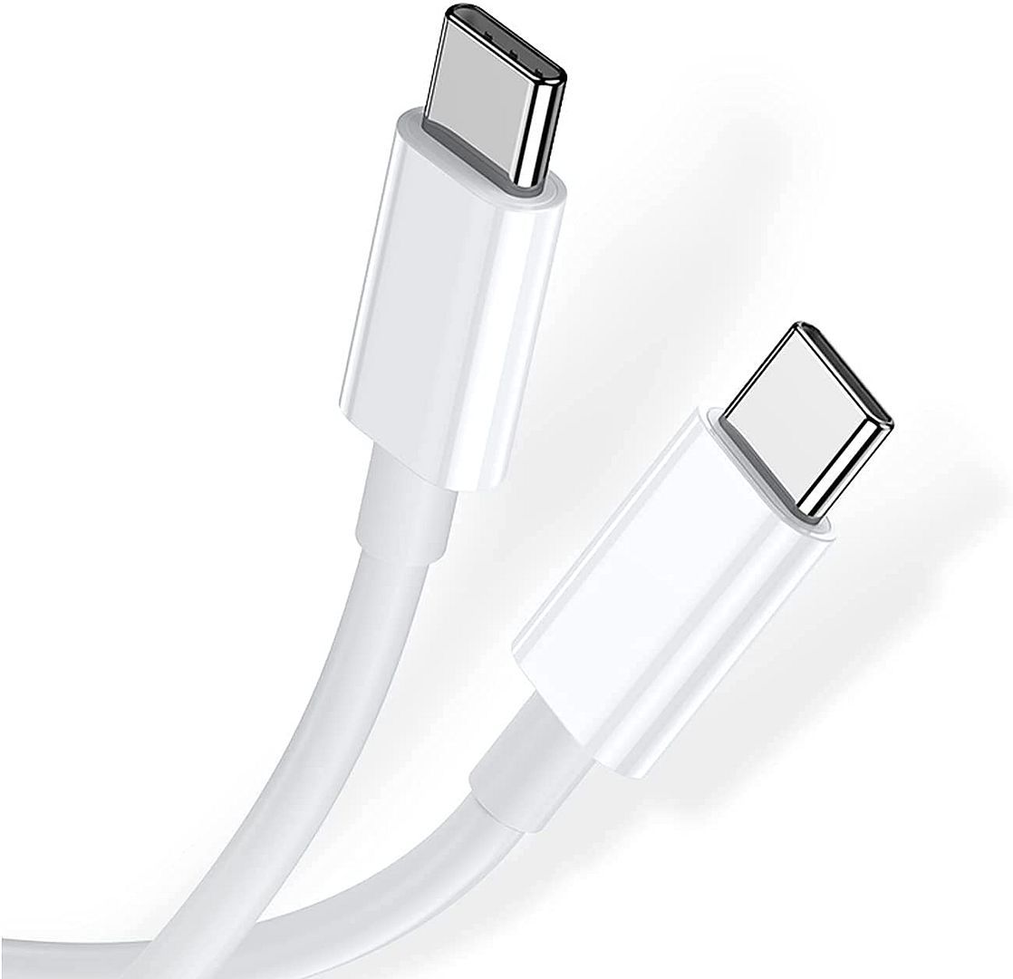 Câble Rapide Usb-C Vers Usb-C 20w Pour Iphone 15 Pro Max 15 Pro 15 Plus - Blanc 1m